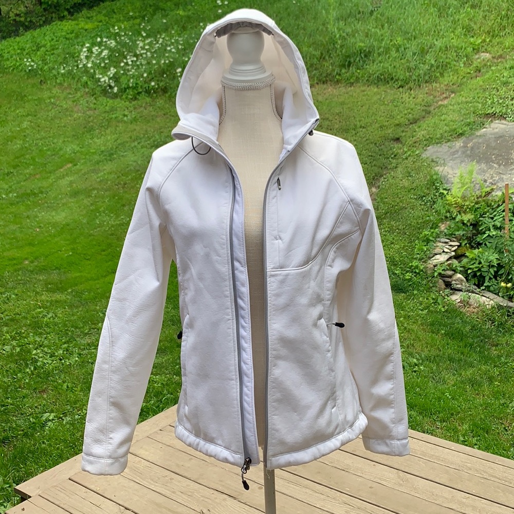 Kirkland signature White hooded jacket Coat Size Medium